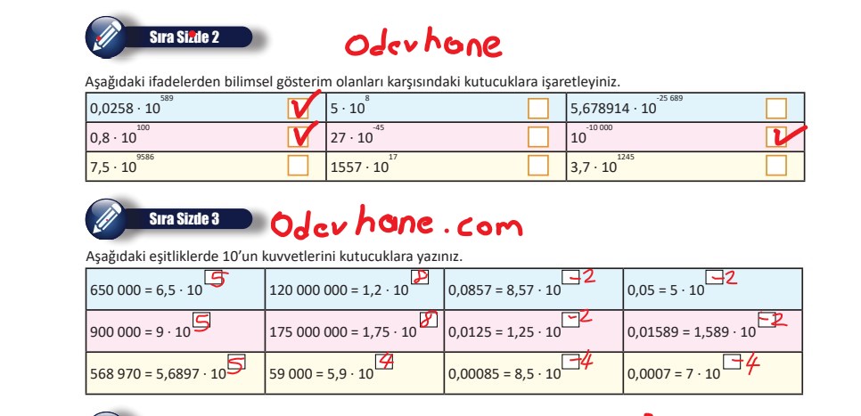 8. Sınıf Matematik Ders Kitabı Sayfa 33 Cevapları MEB Yayınları